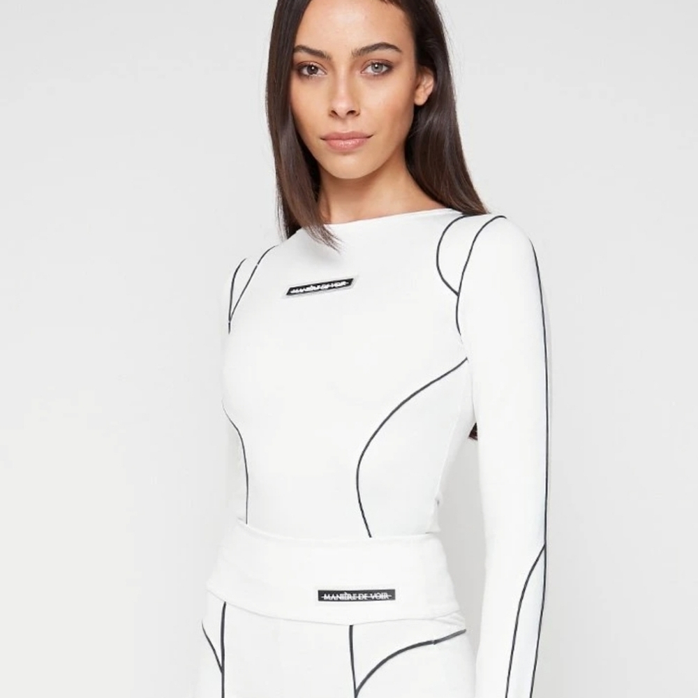 MDV White Reflective Piped Body Suit Sz 6